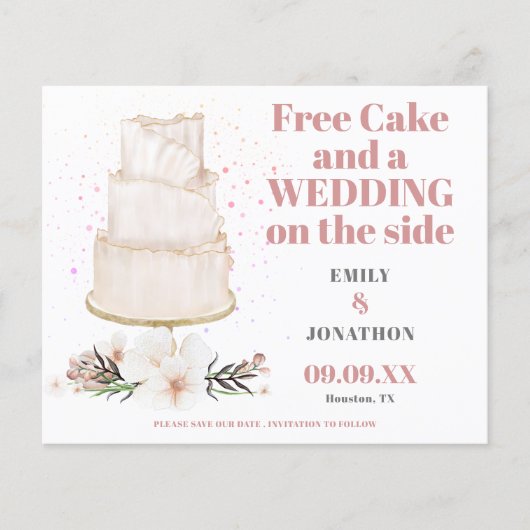 Kostenlose Hochzeit Save the Date (Vorderseite)