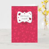 Kostenlose Hugs im Inneren Karte (Gelbe Blume)