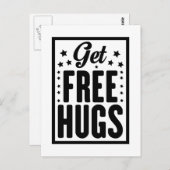 Kostenlose Hugs Postkarte (Vorne/Hinten)
