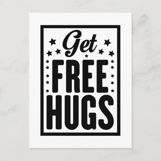 Kostenlose Hugs Postkarte (Vorderseite)