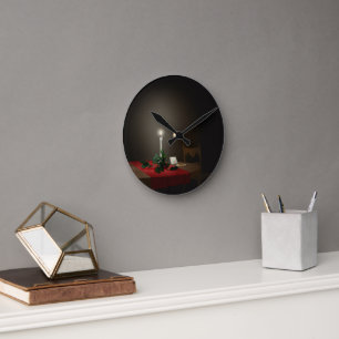 Kostenlose Kekse Fine Art für Weihnachten Runde Wanduhr