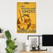 Kostenlose Konzerte 1938 WPA Poster (Heimbüro)