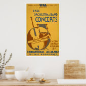 Kostenlose Konzerte 1938 WPA Poster (Küche)