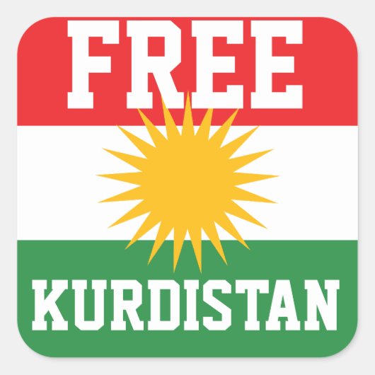 KOSTENLOSE KURDISTAN FLAG STICKERS (Vorderseite)