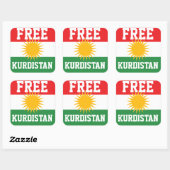 KOSTENLOSE KURDISTAN FLAG STICKERS (Blatt)