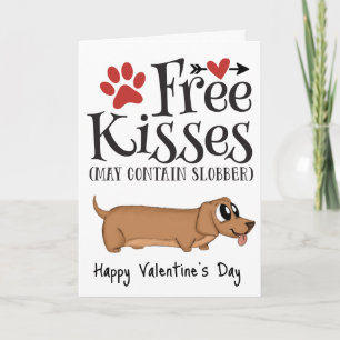 Kostenlose Küsse...und Sabber-Valentinstag vom Hun Feiertagskarte