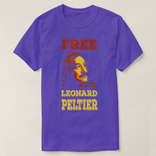 KOSTENLOSE LEONARD PELTIER Vintager Retrostil T-Shirt (Design vorne)