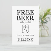 Kostenlose lustige Beer Save-the-Date-Karte Einladung (Stehend Vorderseite)
