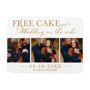 Kostenlose lustige Hochzeitstorte Save The Date 3 Magnet