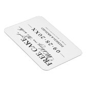 Kostenlose lustige Hochzeitstorte Save The Date Magnet (Rechte Seite)