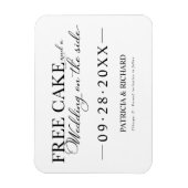 Kostenlose lustige Hochzeitstorte Save The Date Magnet (Vertikal)