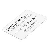 Kostenlose lustige Hochzeitstorte Save The Date Magnet (Linke Seite)