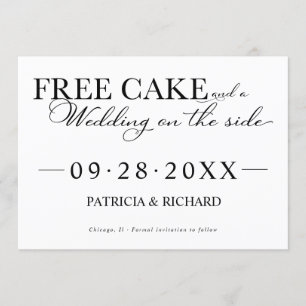 Kostenlose lustige Hochzeitstorte Save The Date oh Einladung