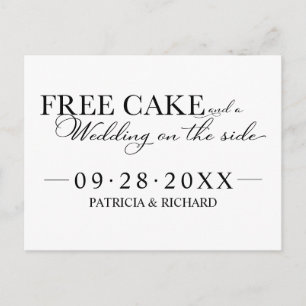 Kostenlose lustige Hochzeitstorte Save The Date oh Postkarte