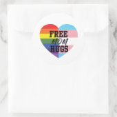 Kostenlose Mama-Hugs für LGBTQ-Sticker Runder Aufkleber (Tasche)