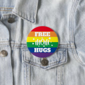 Kostenlose Mama Hugs | Sterne und Regenbogen Button (Beispiel)