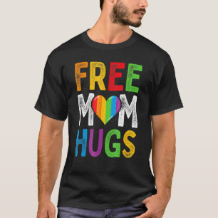 Kostenlose Mama Umarmungen Boho Regenbogen Herz G T-Shirt