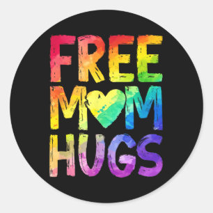 Kostenlose Mama Umarmungen Lgbt Pride Lgbtq Lesbis Runder Aufkleber