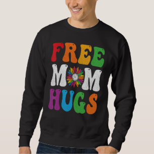 Kostenlose Mama Umarmungen Sonnenblume Regenbogen Sweatshirt
