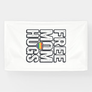 Kostenlose Mama Umarmungen Stolz Herz Vintage T-Sh Banner