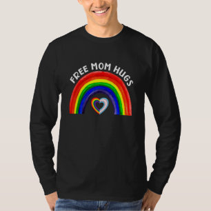 Kostenlose Mamma Umarmungen LGBT Regenbogen Und Tr T-Shirt