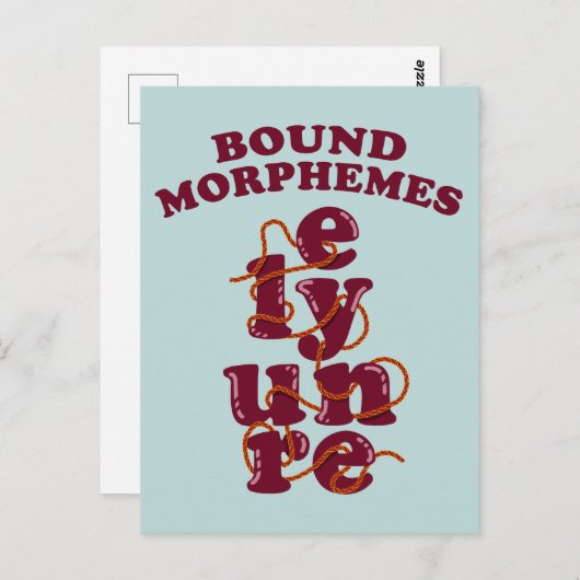 Kostenlose Morphemes Phonics Englisch lernen Postkarte (Vorne/Hinten)