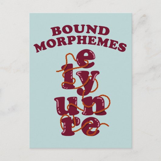 Kostenlose Morphemes Phonics Englisch lernen Postkarte (Vorderseite)