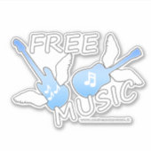 Kostenlose Musik Aufkleber (Vorderseite)