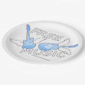 Kostenlose Musik Pappteller (Schrägansicht)
