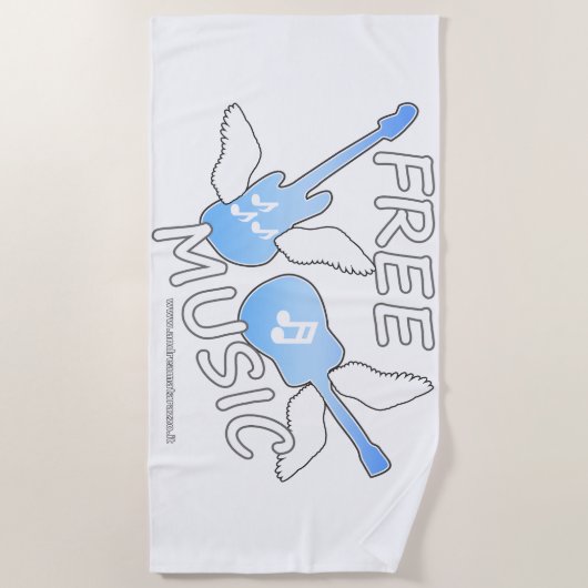 Kostenlose Musik Strandtuch (Vorderseite)