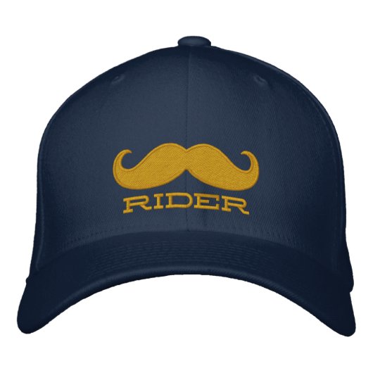 KOSTENLOSE MUSTACHE-RIDES BESTICKTE KAPPE (Vorderseite)