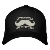 KOSTENLOSE MUSTACHE-RIDES BESTICKTE KAPPE (Vorderseite)