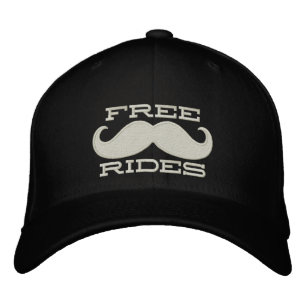 KOSTENLOSE MUSTACHE-RIDES BESTICKTE KAPPE