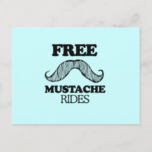 KOSTENLOSE MUSTACHE-RIDES POSTKARTE