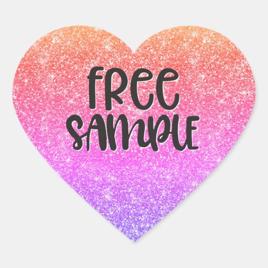 Kostenlose Muster-Aufkleber Herz-Aufkleber (Vorderseite)