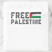 KOSTENLOSE PALÄSTINA, KOSTENLOSE GAZA PALÄSTINE RECHTECKIGER AUFKLEBER (Tasche)