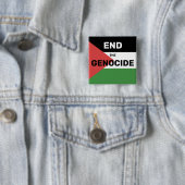 KOSTENLOSE PALESTINE ENDE DER GENOCIDE FLAG RED GR BUTTON (Beispiel)