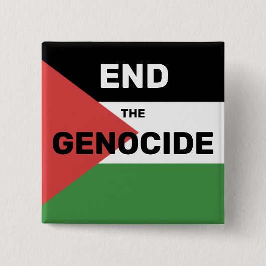 KOSTENLOSE PALESTINE ENDE DER GENOCIDE FLAG RED GR BUTTON (Vorderseite)