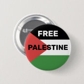 KOSTENLOSE PALESTINE FLAG ROTES SCHWARZES GRÜNWEIS BUTTON (Vorne & Hinten)