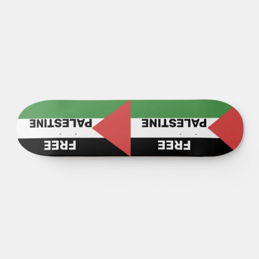 KOSTENLOSE PALESTINE FLAG ROTES SCHWARZES GRÜNWEIS SKATEBOARD (Horizontal)