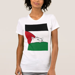 KOSTENLOSE PALESTINE-Flaggenkatze T-Shirt
