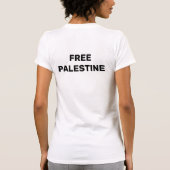 KOSTENLOSE PALESTINE-Flaggenkatze T-Shirt (Rückseite)