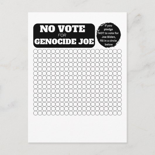 KOSTENLOSE PALESTINE - Keine Abstimmung über Völke Postkarte (Vorderseite)