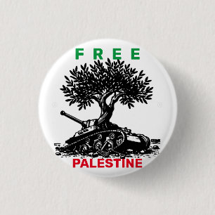 KOSTENLOSE PALESTINE OLIVENBAUMUSTER FLAGFARBEN BUTTON