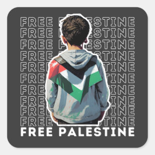 KOSTENLOSE PALESTINE QUADRATISCHER AUFKLEBER