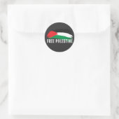 KOSTENLOSE PALESTINE schwarz Runder Aufkleber (Tasche)