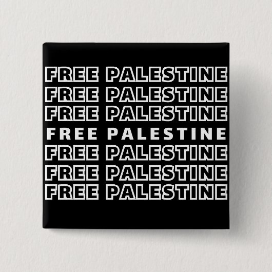 KOSTENLOSE PALESTINE Wiederholung Text Typografie Button (Vorderseite)