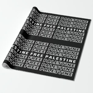 KOSTENLOSE PALESTINE Wiederholung Text Typografie  Geschenkpapier