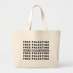 KOSTENLOSE PALESTINE Wiederholung Text Typografie Jumbo Stoffbeutel