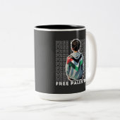 KOSTENLOSE PALESTINE ZWEIFARBIGE TASSE (VorderseiteRechts)